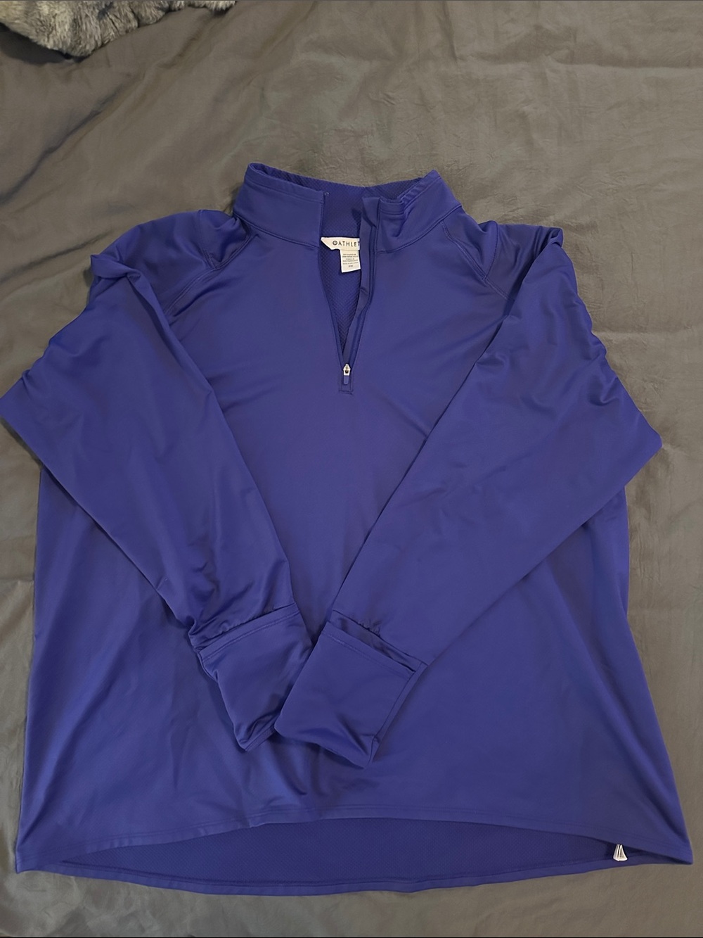 Athleta Whistler Purple Quarter-Zip Performance Pullover